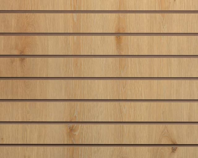 Slatwall wandpaneel Eiken RELIEF 10cm Dubbelzijdig gelamineerd!